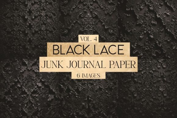 Download Black Lace Junk Journal Paper Vol. 4 - Journal paper Collection