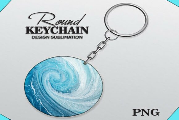 Download Round Keychain Png Blue Abstract Design - Blue abstract design Collection