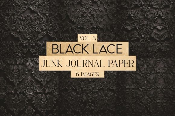 Download Black Lace Junk Journal Paper Vol. 3 - Journal paper Collection