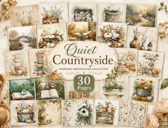 Download Rustic Autumn Journal Paper Bundle - Journal paper Collection