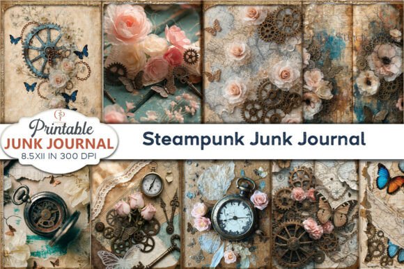 Download Steampunk Junk Journal Paper - Premium Resources
