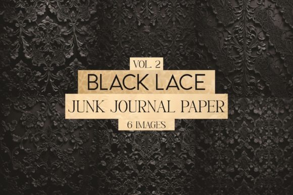 Download Black Lace Junk Journal Paper Vol. 2 - Journal paper Collection