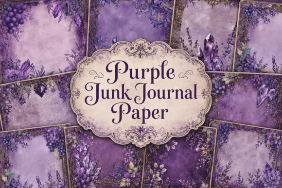 Download Purple Junk Journal Paper - Journal paper Collection